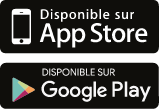 Disponible sur AppStore et Google Play